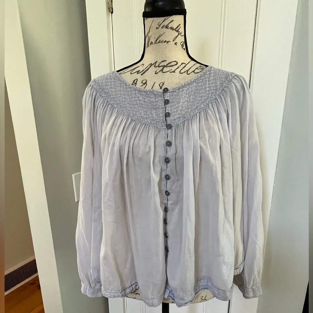 Free People Lilac Colored Cool Meadow Top. Women’s Size L. - Picture 2 of 13